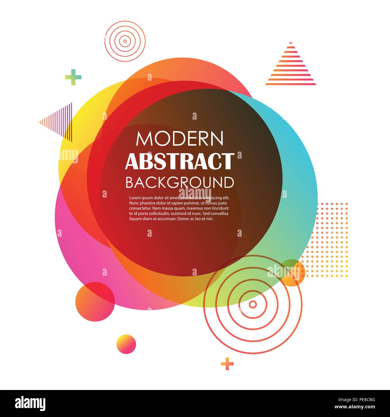 Abstrakt rot Gradient geometrische Muster und Hintergrund. Verwenden Sie für Vektor moderne Kreis Shape Design, Abdeckung, Vorlage, Minimal, Broschüre, Flyer. Stock Vektor