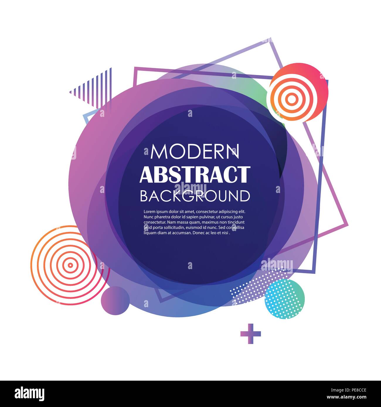 Abstrakte violetten Gradienten geometrische Muster und Hintergrund. Verwenden Sie für Vektor moderne Kreis Shape Design, Abdeckung, Vorlage, Minimal, Broschüre, Flyer Stock Vektor