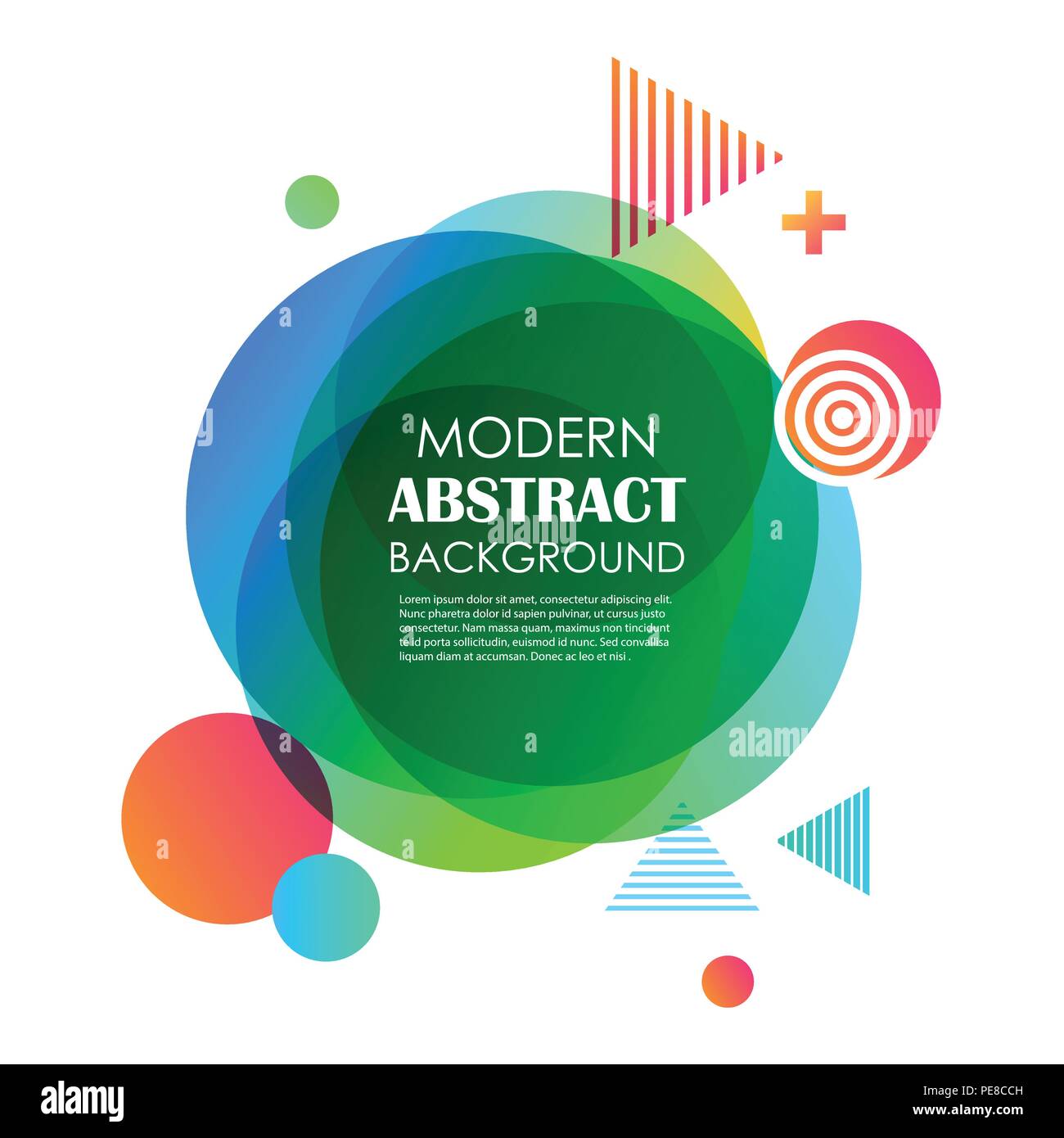 Abstract Green gradient geometrische Muster und Hintergrund. Verwenden Sie für Vektor moderne Kreis Shape Design, Abdeckung, Vorlage, Minimal, Broschüre, Flyer. Stock Vektor