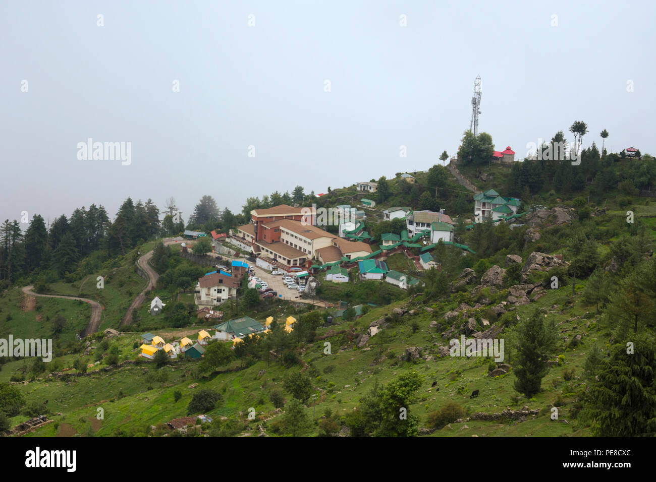 Auli Resort, einem Skiort in Auli, Chamoli Bezirk Uttarakhand, Indien Stockfoto