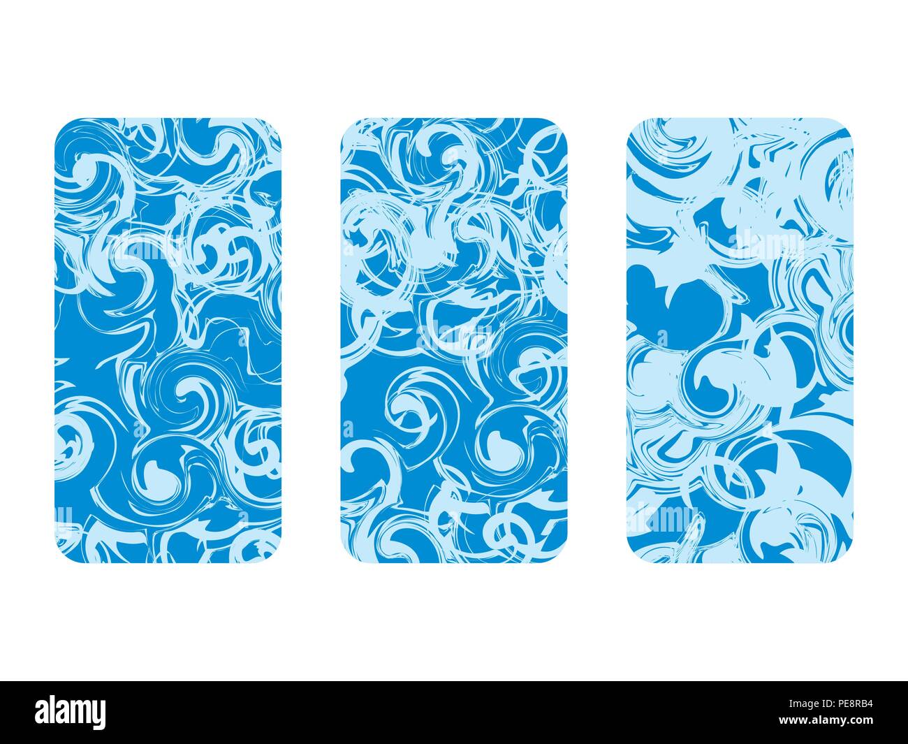 Phone Case. Marmorierung Pattern. Marmoriertes papier aquarell. Grunge Texturen. Vector Illustration Stock Vektor