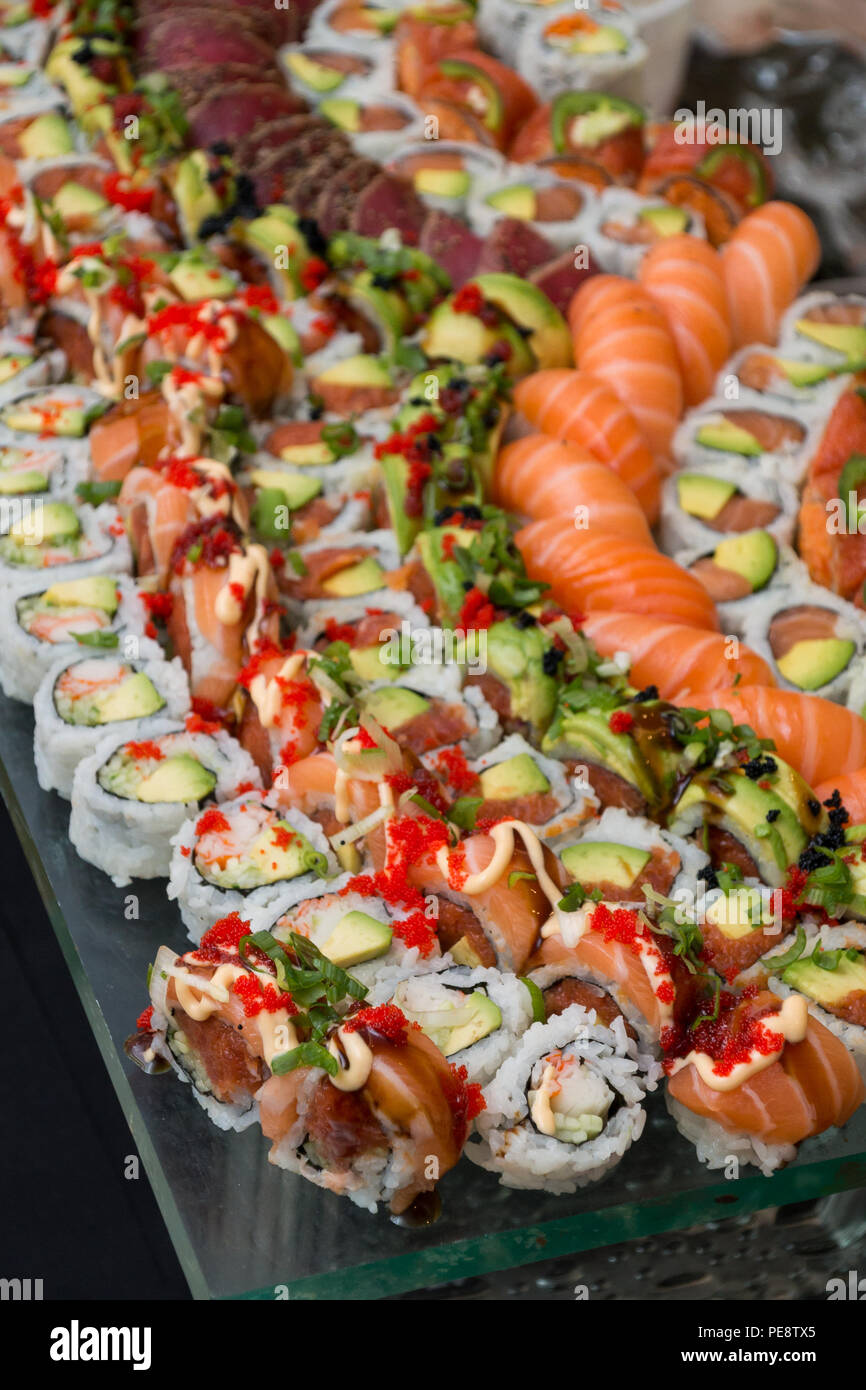 Sushi-Rollen Stockfoto