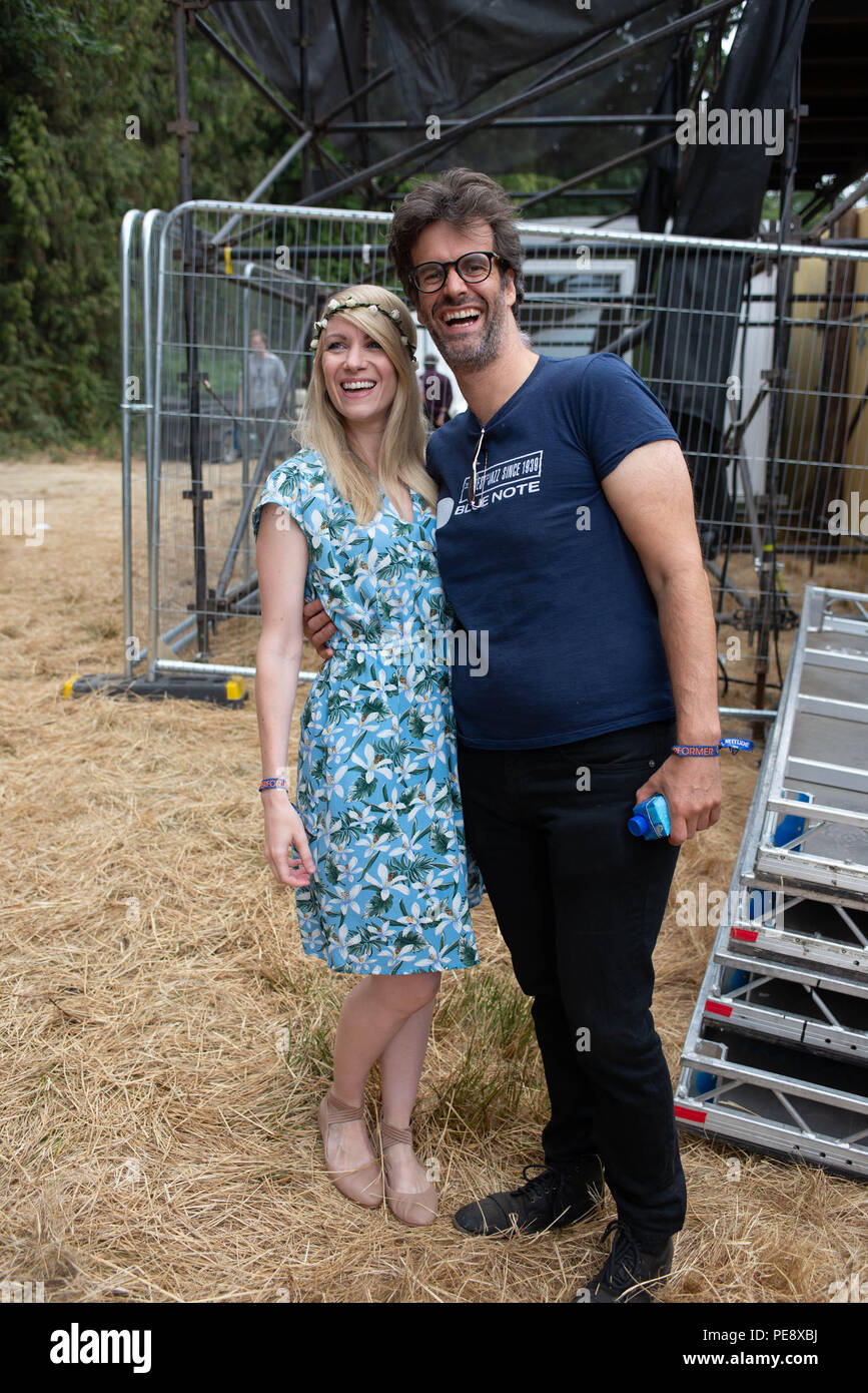 pics Latitude Festival 2018 https www alamy de latitude festival 2018 tag 1 performances mit marcus brigstocke rachel parris wo southwold grossbritannien wann 13 aug 2018 quelle wenncom image215325926 html