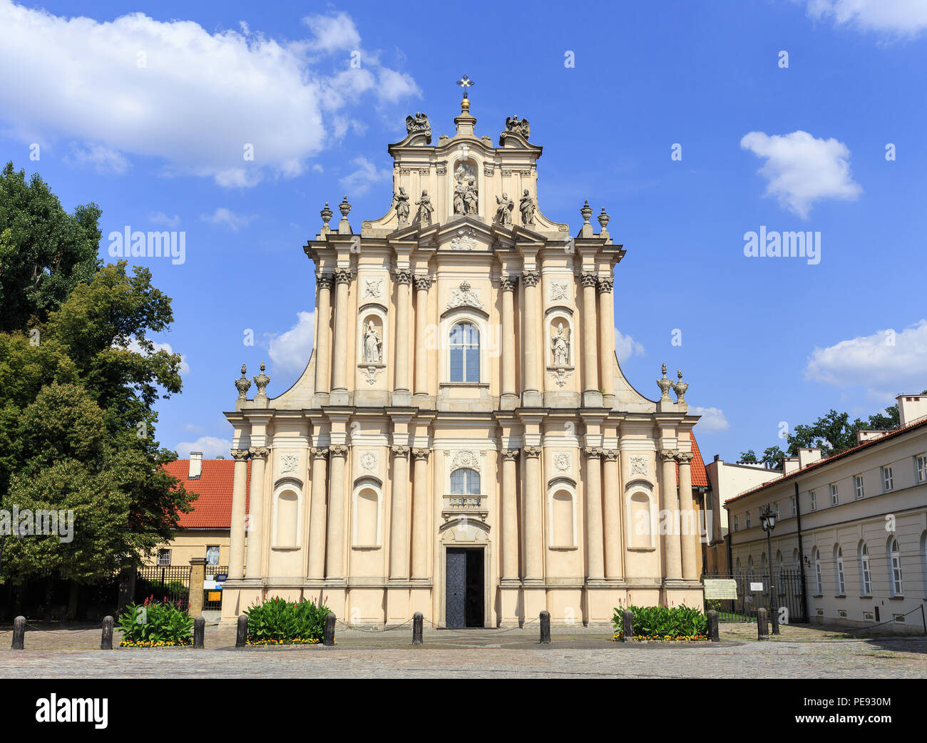 Kirche St. Joseph, bekannt als Visitationist Kirche (Wizytek) an Krakowskie Przedmiescie 34 in Warschau. Es ist Rokoko Kirche, zwischen 1664 konstruiert. Stockfoto