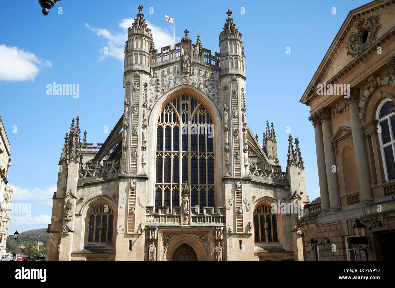 Bath Abbey die Abtei Kirche St. Peter und Paul Bad England Großbritannien Stockfoto