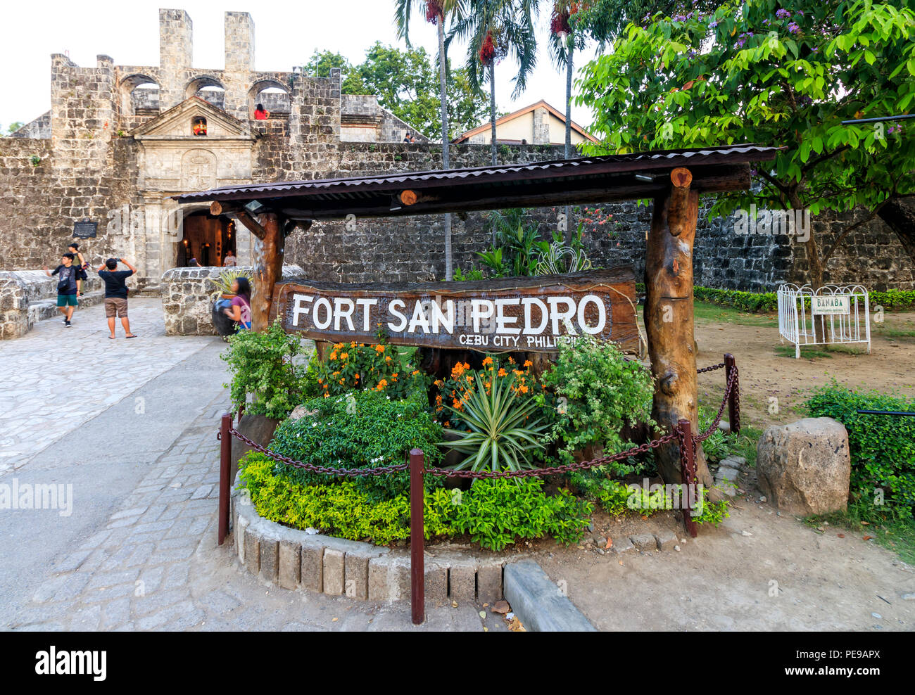 Cebu City, Philippinen - 15. Juni 2018: Blick auf Fort San Pedro in Cebu City Stockfoto