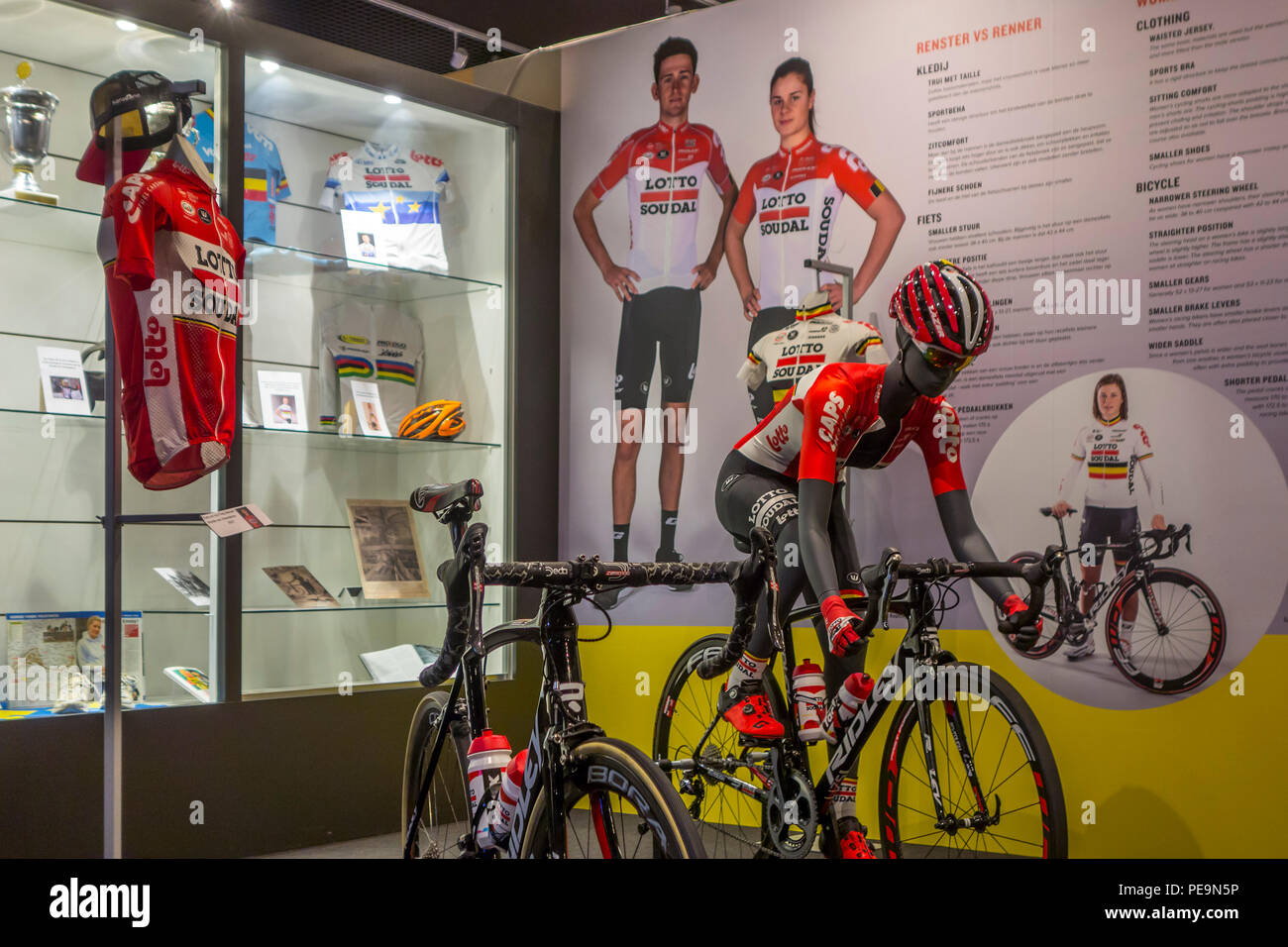 Centrum Ronde van Vlaanderen/Tour von Flandern Center, dem Museum auf der Tour von Flandern Straße Radrennen, Oudenaarde, Belgien gewidmet Stockfoto