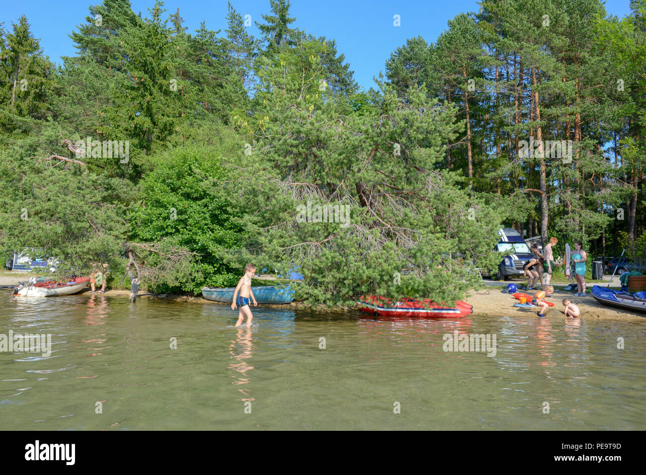 See Fakkar, Österreich - 27 Juni 2018: See Fakkar in Kärnten in Österreich Stockfoto