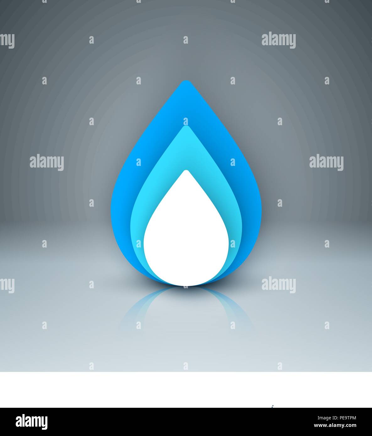 Papier, Schatten Symbol auf dem grauen Hintergrund. Stock Vektor