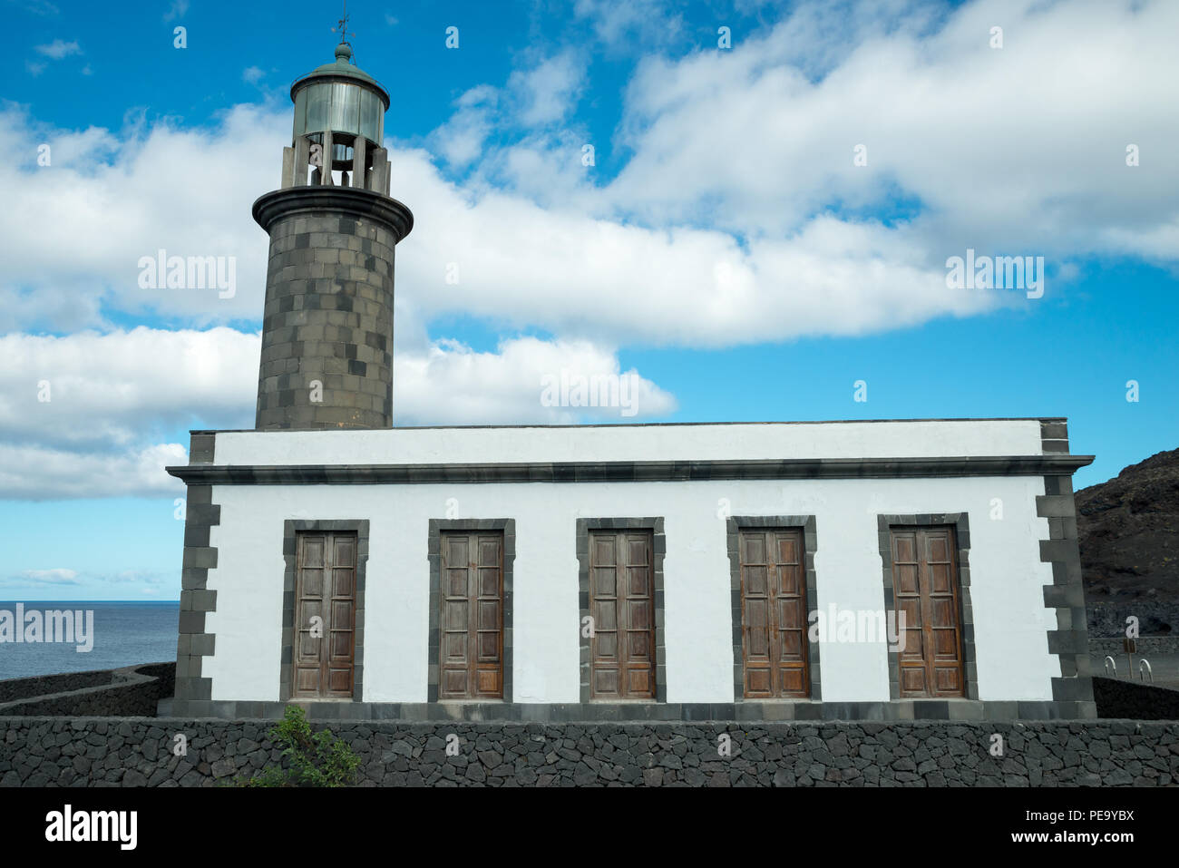 Fuencaliente Leuchtturm in Fuencaliente de La Palma, La Palma, Provinz Santa Cruz de Tenerife, Kanarische Inseln, Spanien Stockfoto