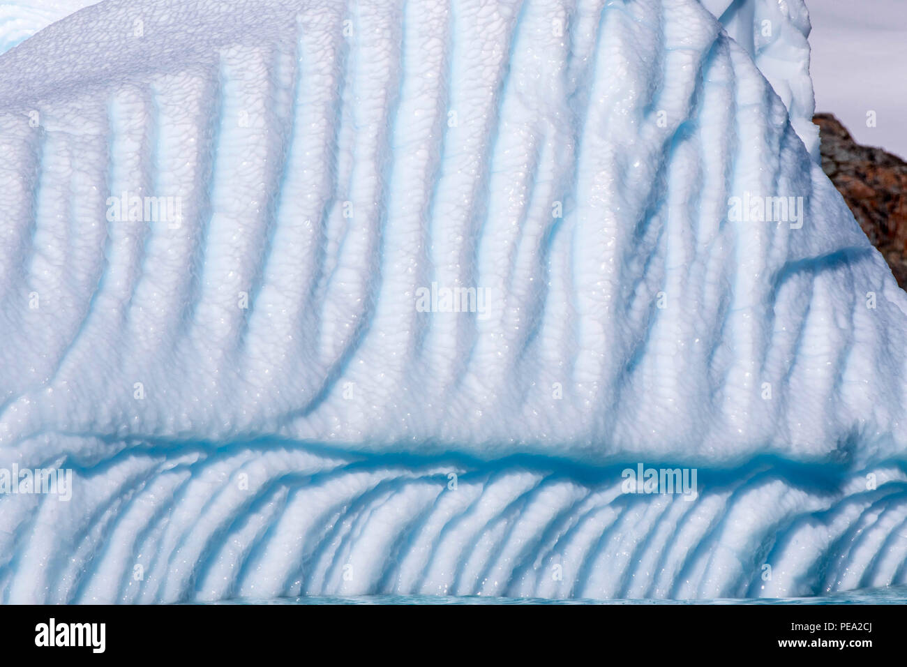 Fließenden Gletschereis vor der Küste der Antarktis Stockfoto