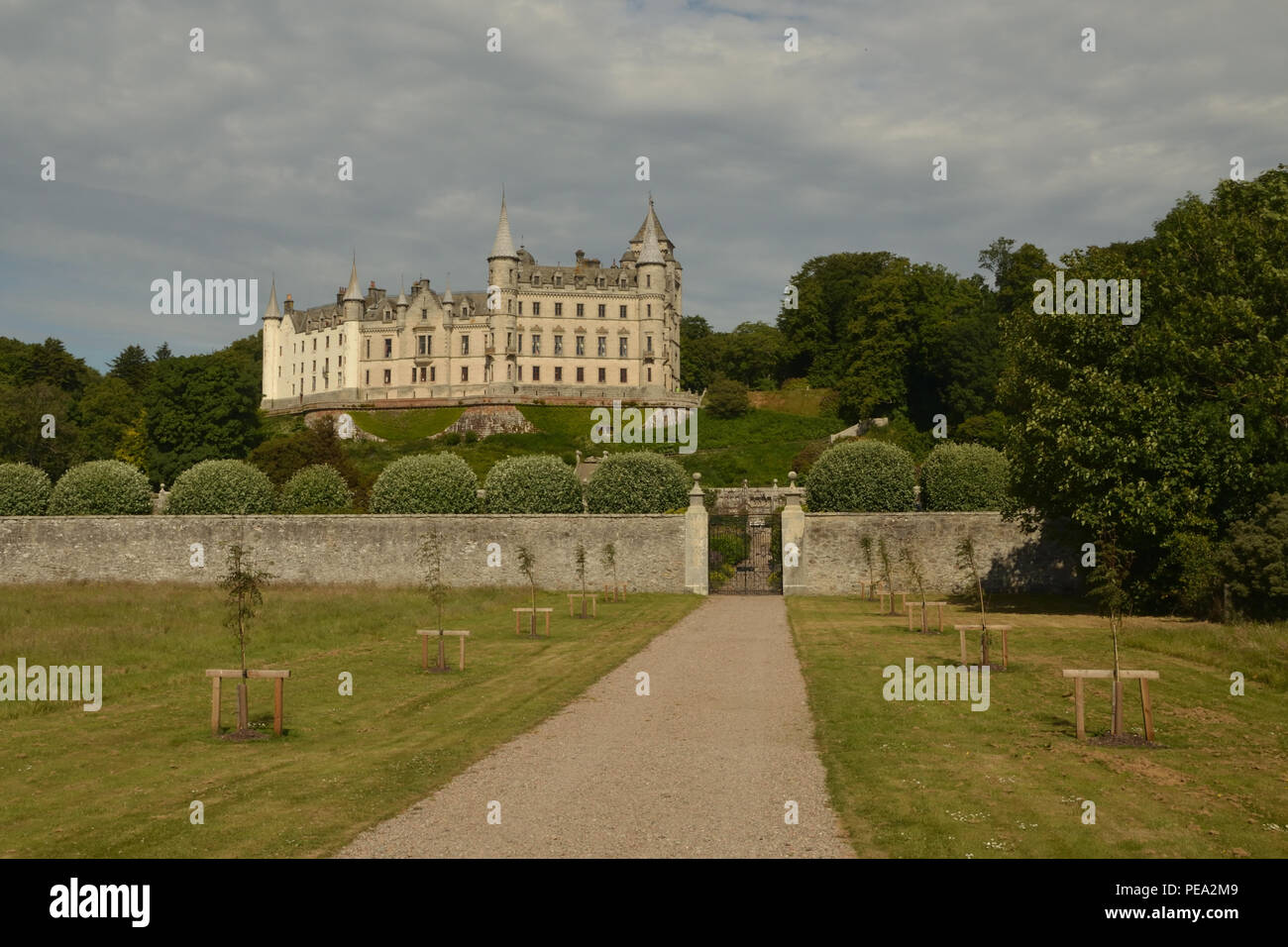 Dunrobin Castle in den schottischen Highlands Stockfoto