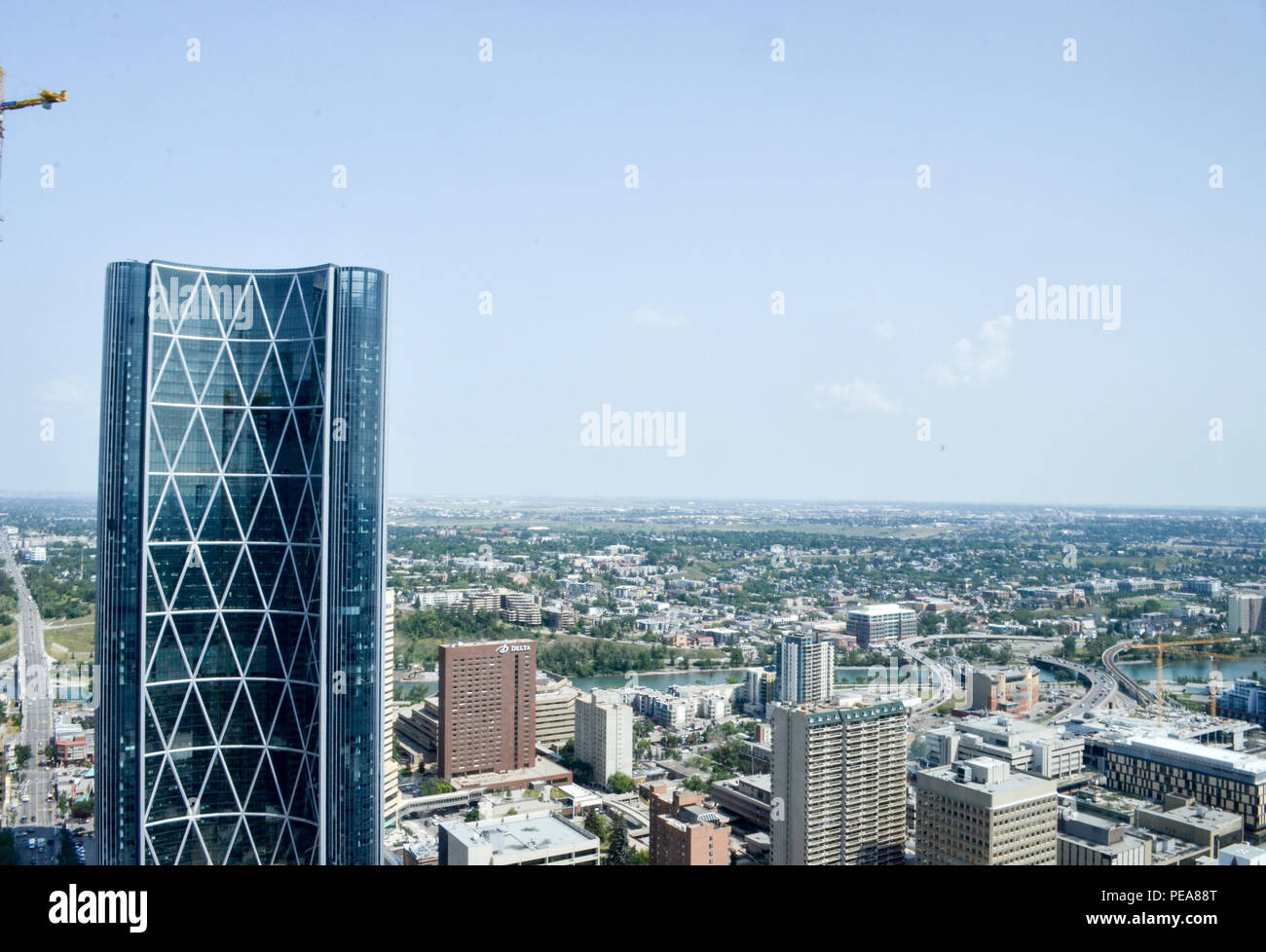 Blick vom Calgary Tower Stockfoto