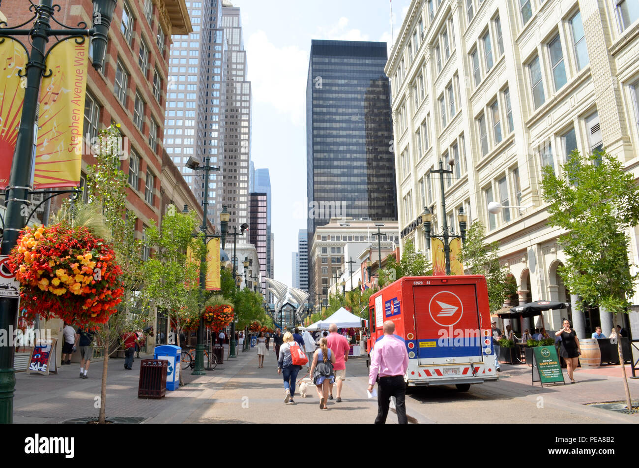 Die Innenstadt von Calgary, Alberta Kanada Stockfoto
