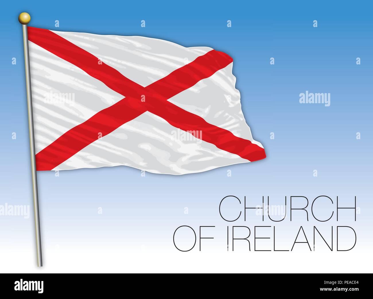 Kirche von Irland Flagge, Vereinigtes Königreich, Vektor, Abbildung Stock Vektor