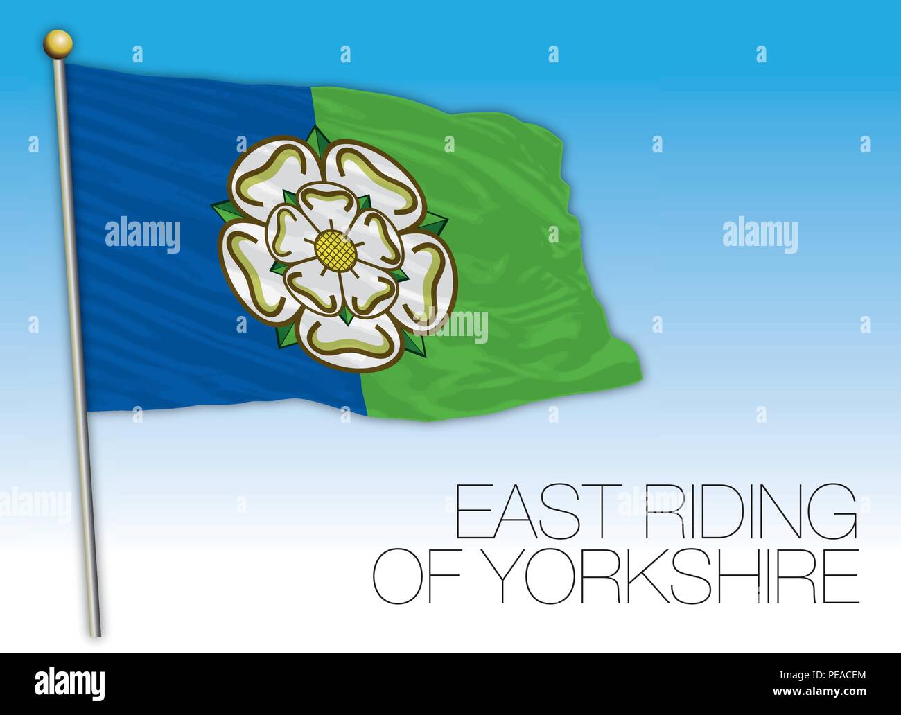East Riding von Yorkshire, Vereinigtes Königreich, Vector Illustration Stock Vektor