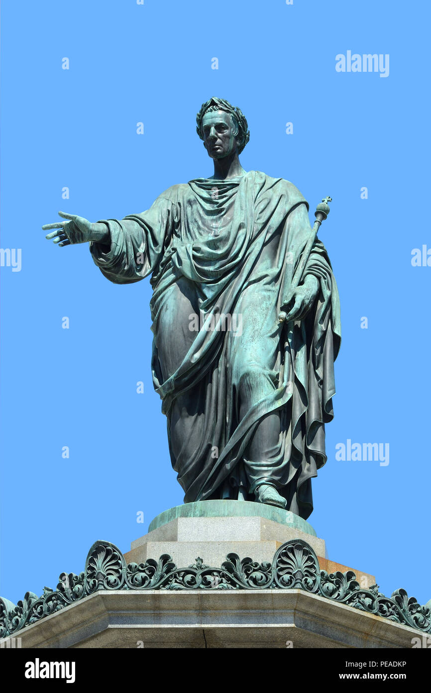 Denkmal für Kaiser Franz I. von Österreich im Innenhof der Hofburg in Wien - Österreich. Stockfoto
