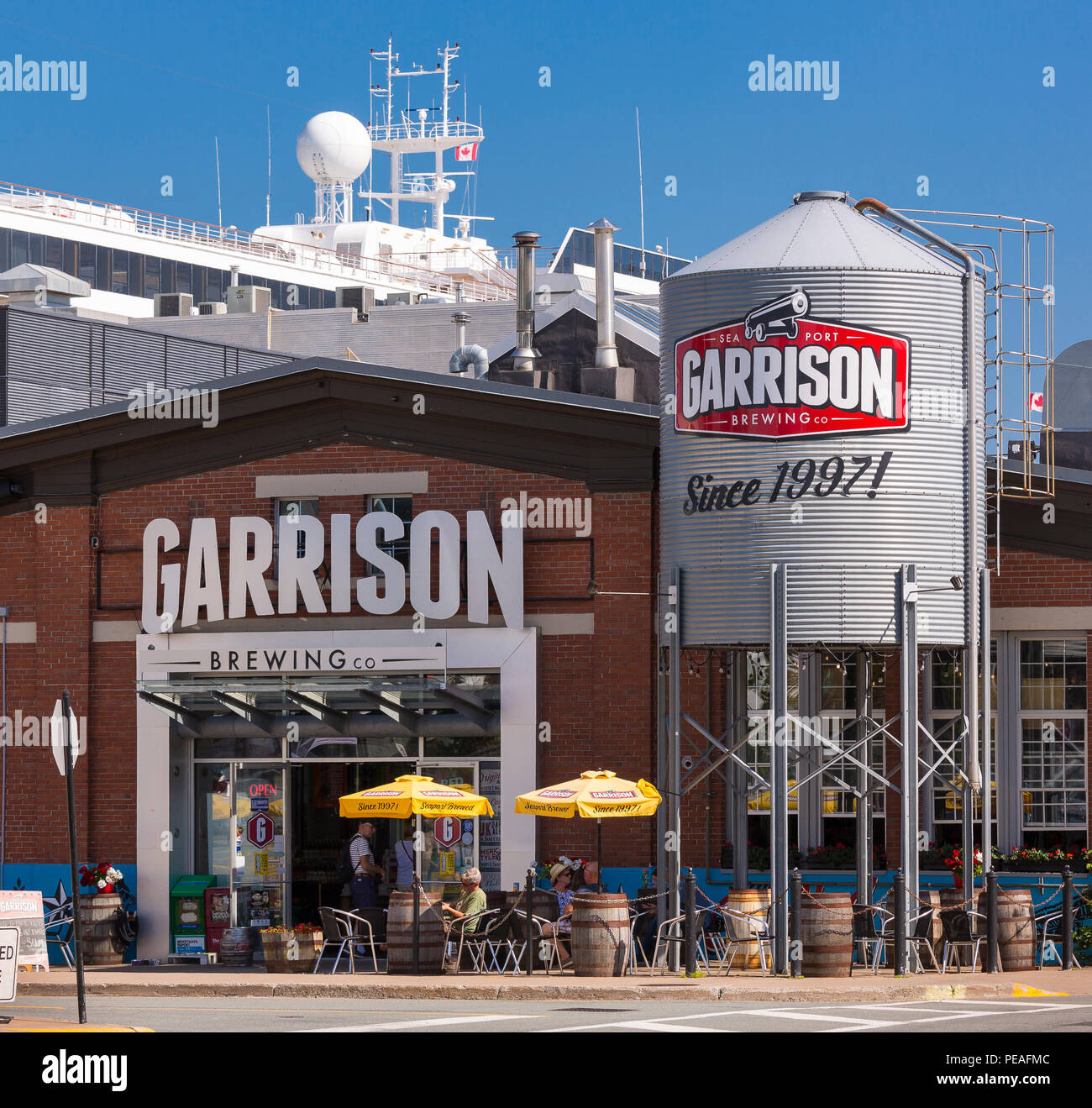 HALIFAX, Nova Scotia, Kanada - Garnison Brewing Company, ein Handwerk Bier Brauerei. Stockfoto