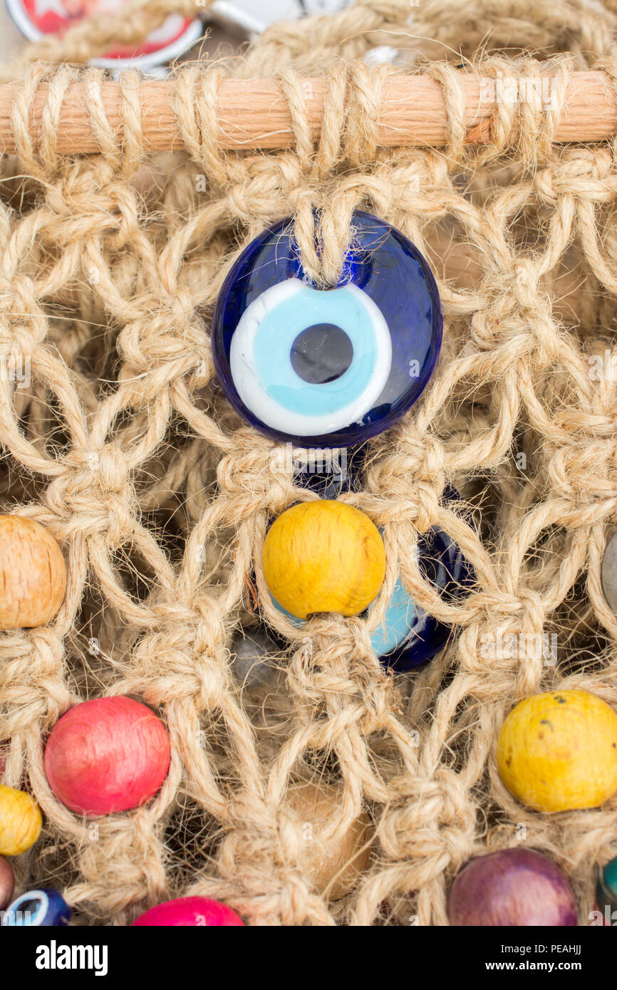 Evil Eye Perle als Amulett Souvenir aus der Türkei Stockfoto