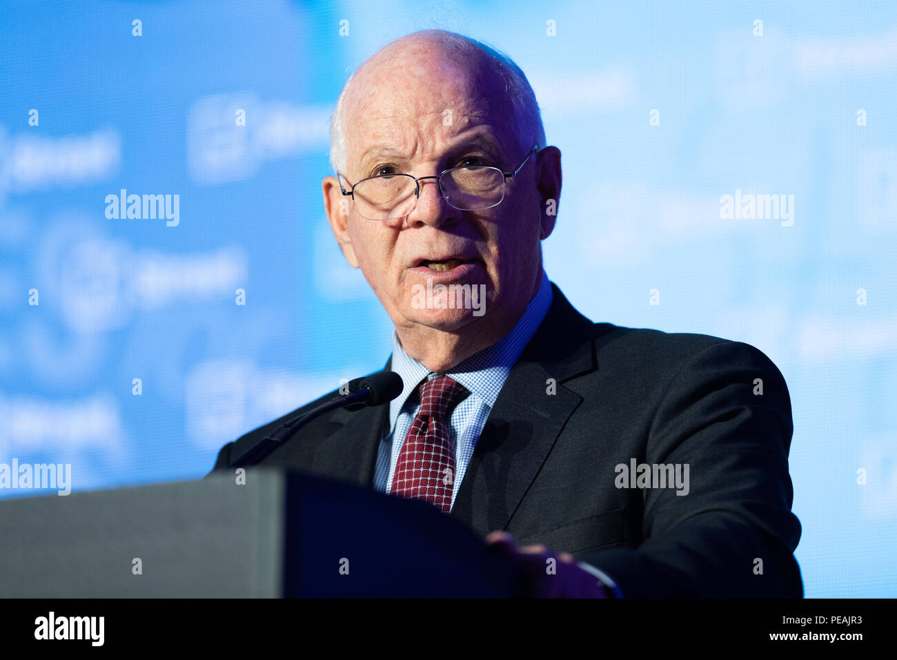 Senator Ben Cardin (D-MD) Rede auf der J Street nationale Konferenz in Washington, DC am 16. April 2018 Stockfoto