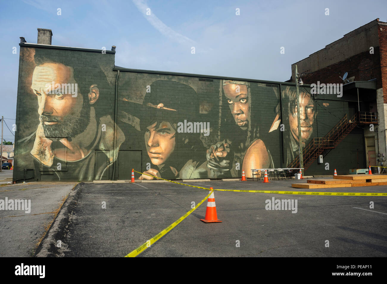 Walking Dead Wandbild im Cynthiana Kentucky Stockfoto