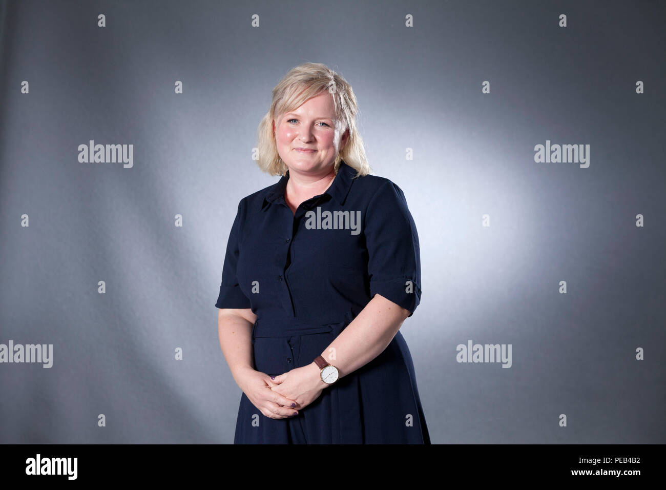 Edinburgh, Großbritannien. August 13, 2018. Kirsten Carter McKee, der architekturhistoriker und kulturelle Landschaft Spezialist, dargestellt an der Edinburgh International Book Festival. Edinburgh, Schottland. Bild von Gary Doak/Alamy leben Nachrichten Stockfoto