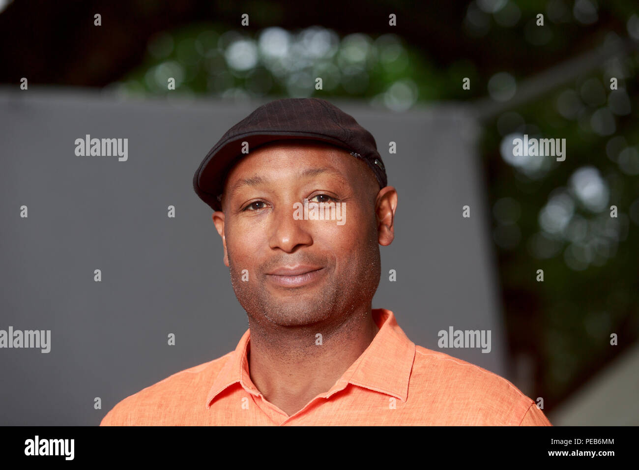 Edinburgh, Schottland. UK. 13. August 2018. Edinburgh International Book Festival. Bild: T-Geronimo Johnson. Edinburgh. Pako Mera/Alamy Leben Nachrichten. Stockfoto