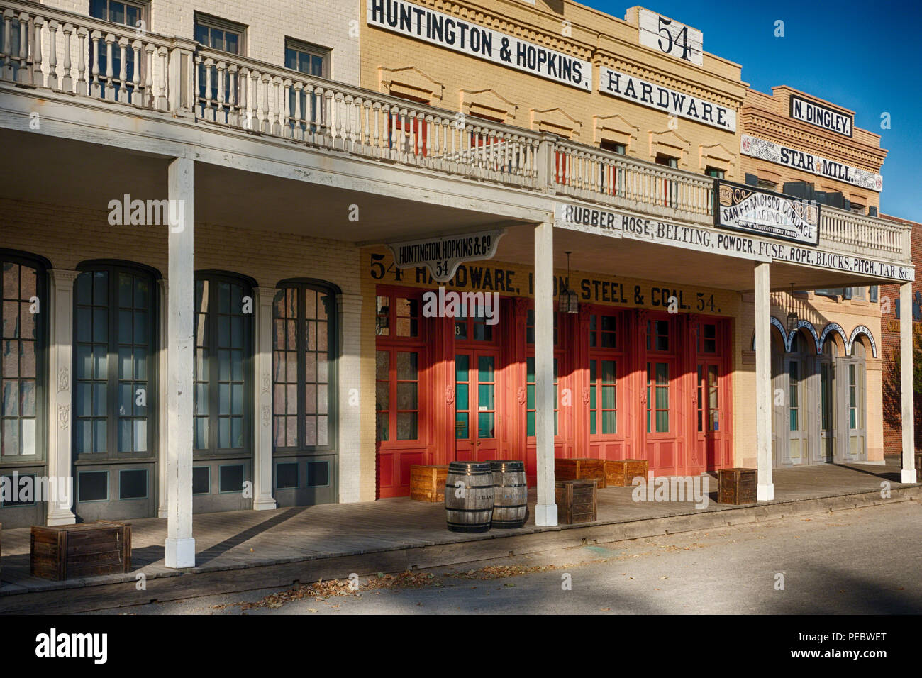Gold Rush Era Supply Store, Sacramento Old Town, Kalifornien Stockfoto