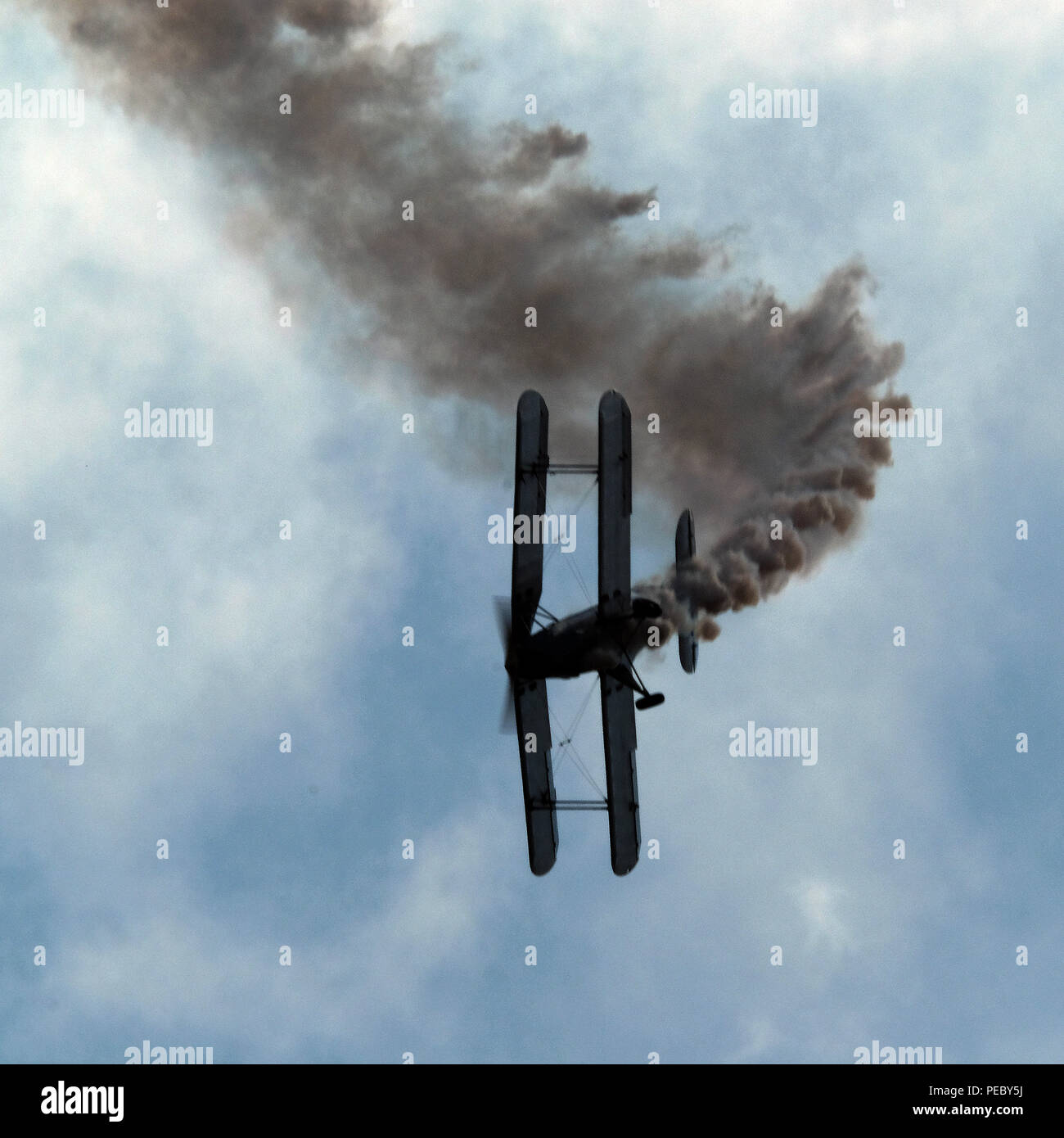 Bucker Jungmannbiplane. Zweiter Weltkrieg deutsche Piloten Flugzeuge. Stockfoto