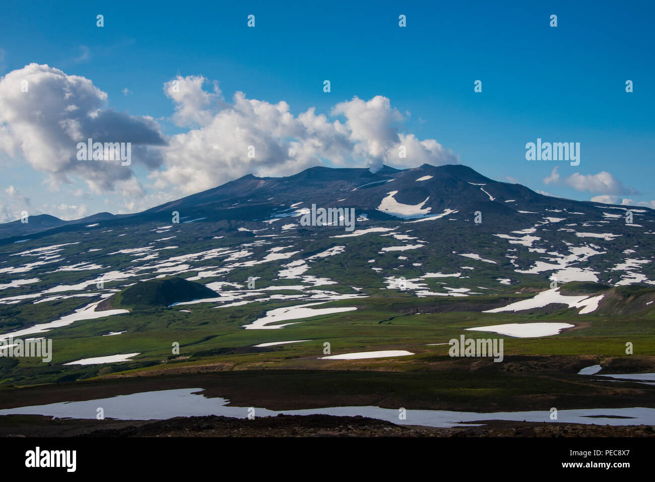 Rauchen Gorely, Kamtschatka, Russland Stockfoto