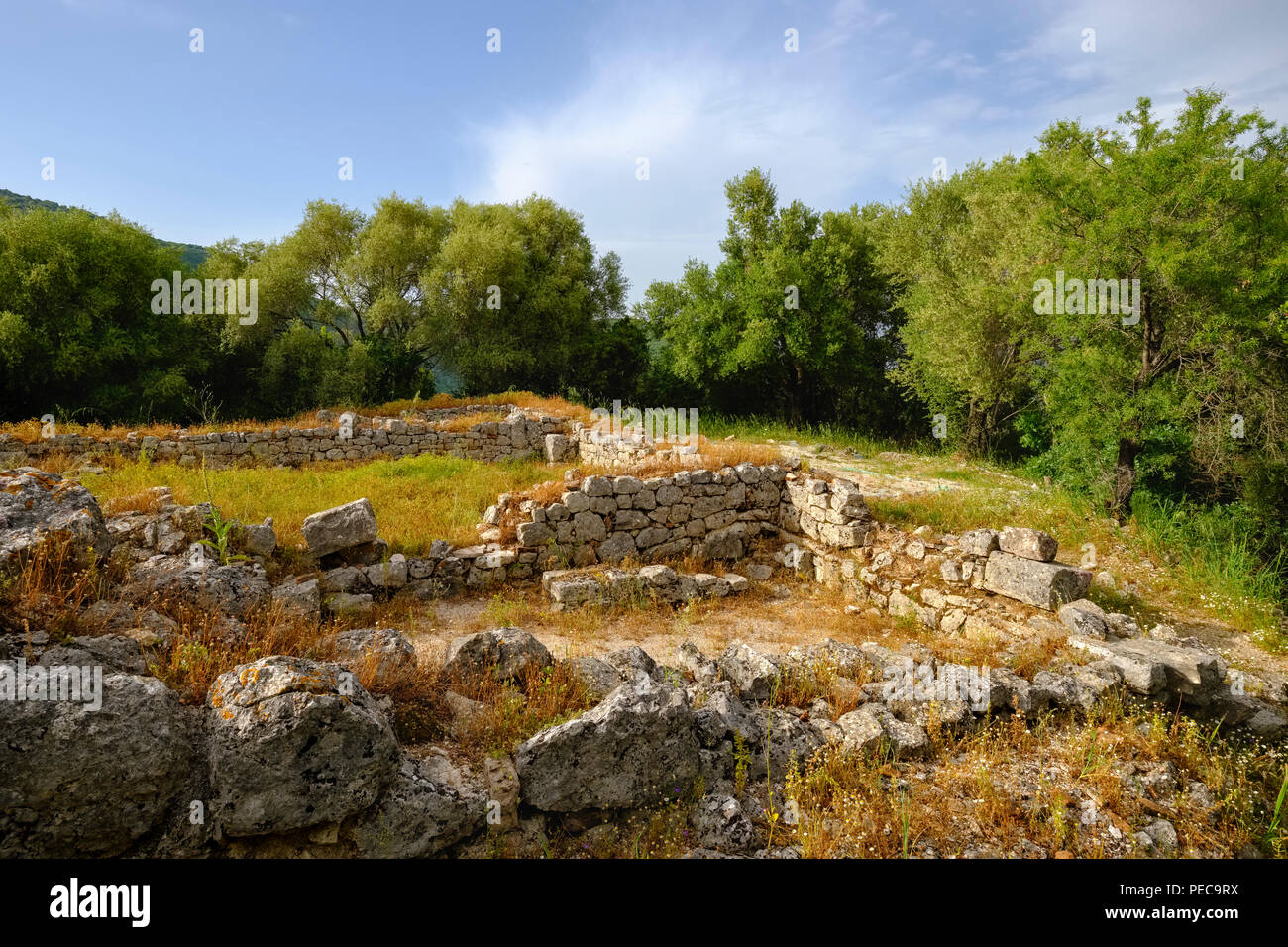 Akropolis, der antiken Stadt Butrint, Nationalpark Butrint, in der Nähe von Saranda, Albanien Qark Vlora Stockfoto