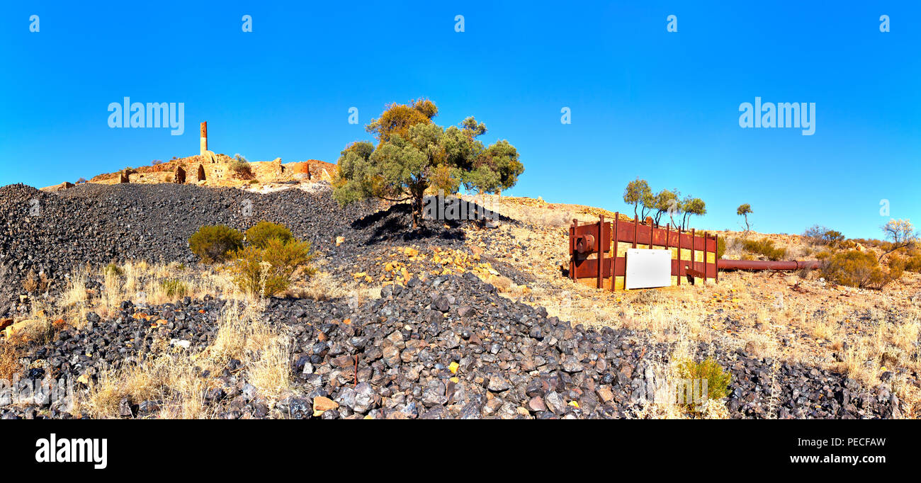 Bild in der historischen Stadt von Silverton in New South Wales in Australien in der Nähe von Broken Hill genommen Stockfoto