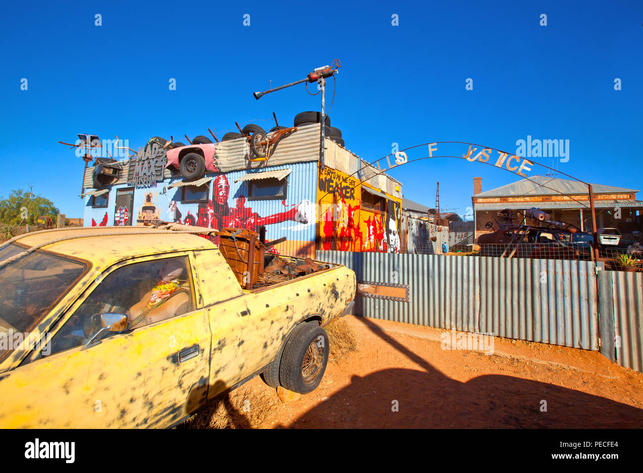 Bild in der historischen Stadt von Silverton in New South Wales in Australien in der Nähe von Broken Hill genommen Stockfoto