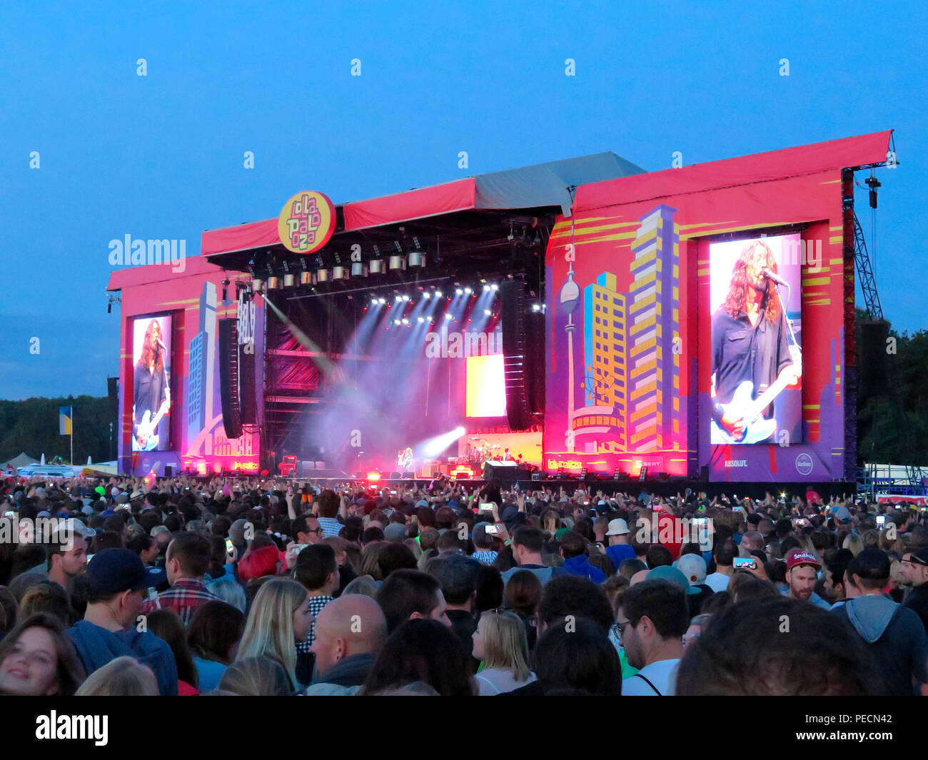 Foo Fighters, Konzert, Lollapalooza, Festival, Hoppegarten, Brandenburg, Deutschland Stockfoto