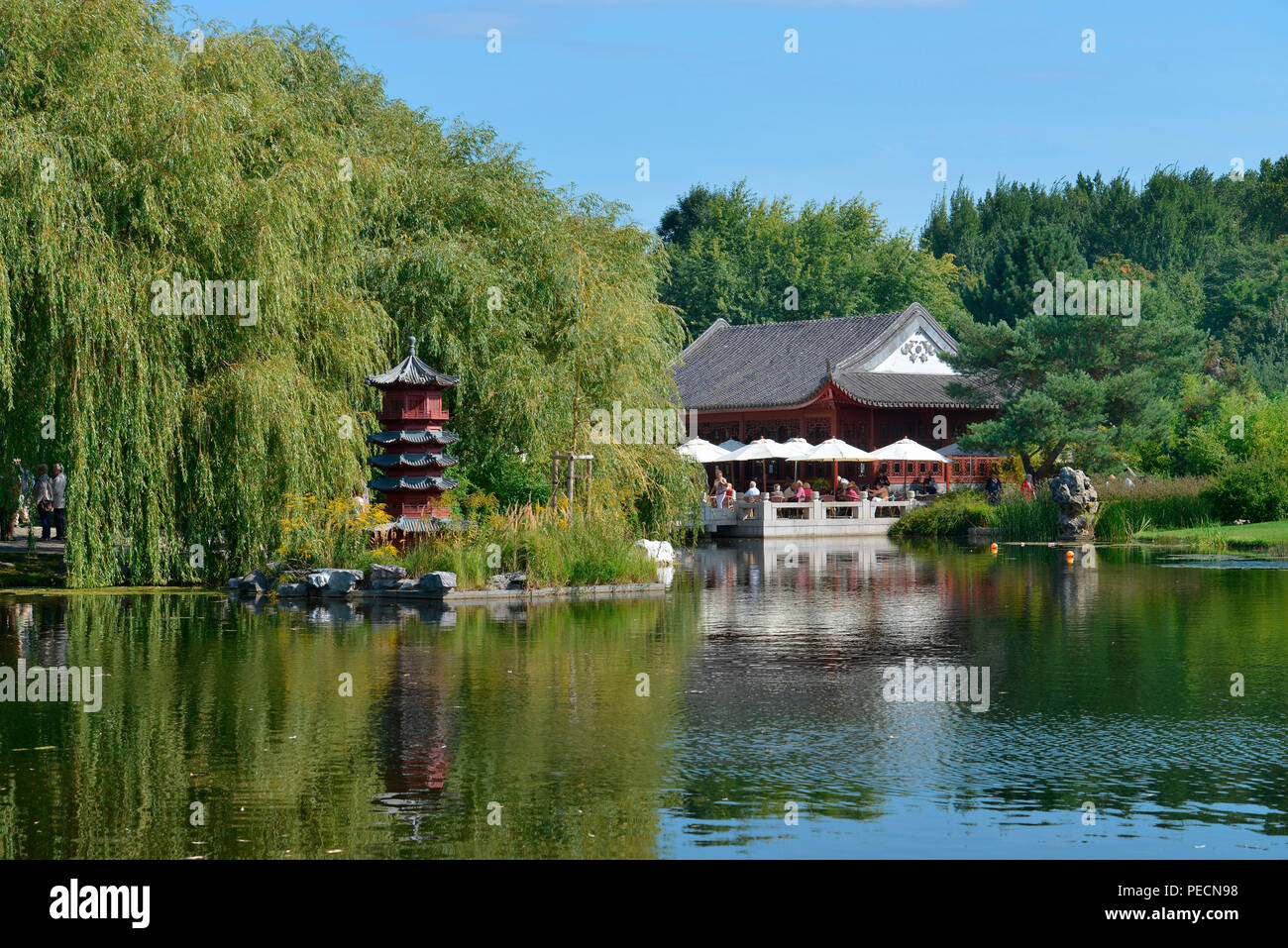 Chinesischer Garten, IGA, Internationale Gartenausstellung, Marzahn, Berlin, Deutschland Stockfoto