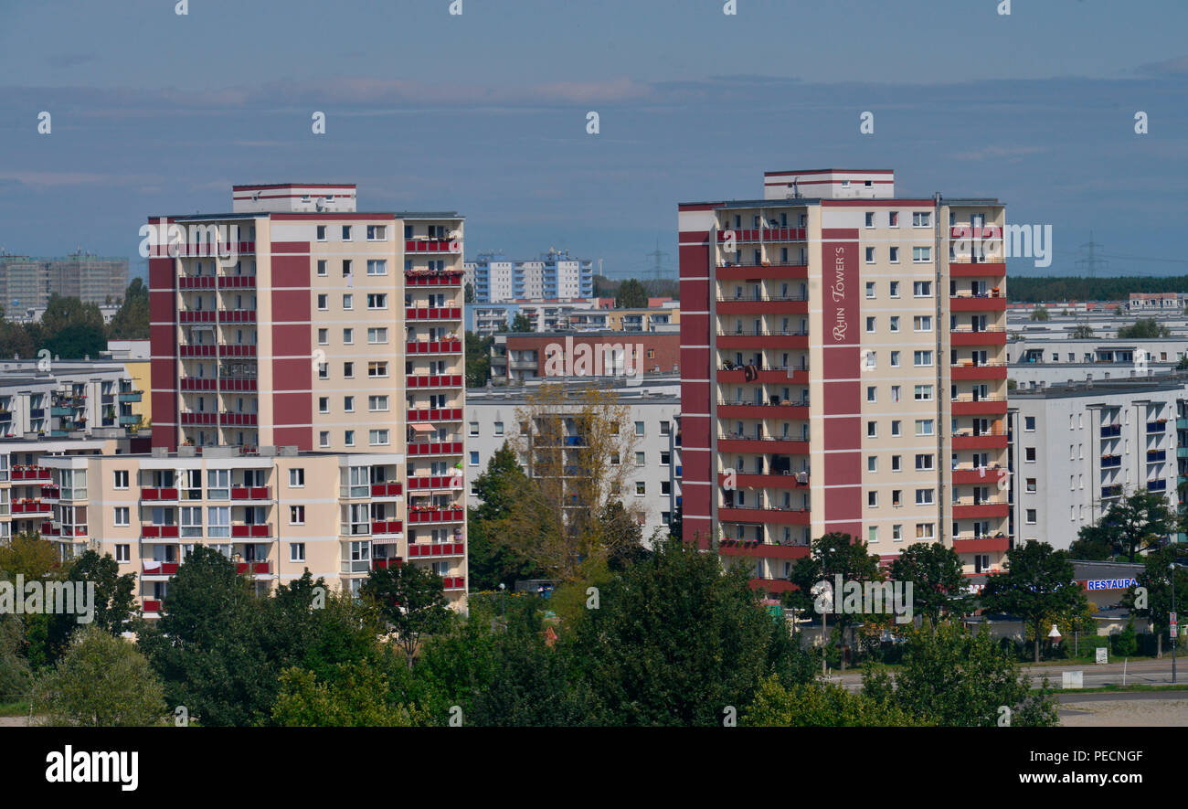Wohnhaeuser, Rhintowers, Hellersdorf, Berlin, Deutschland Stockfoto