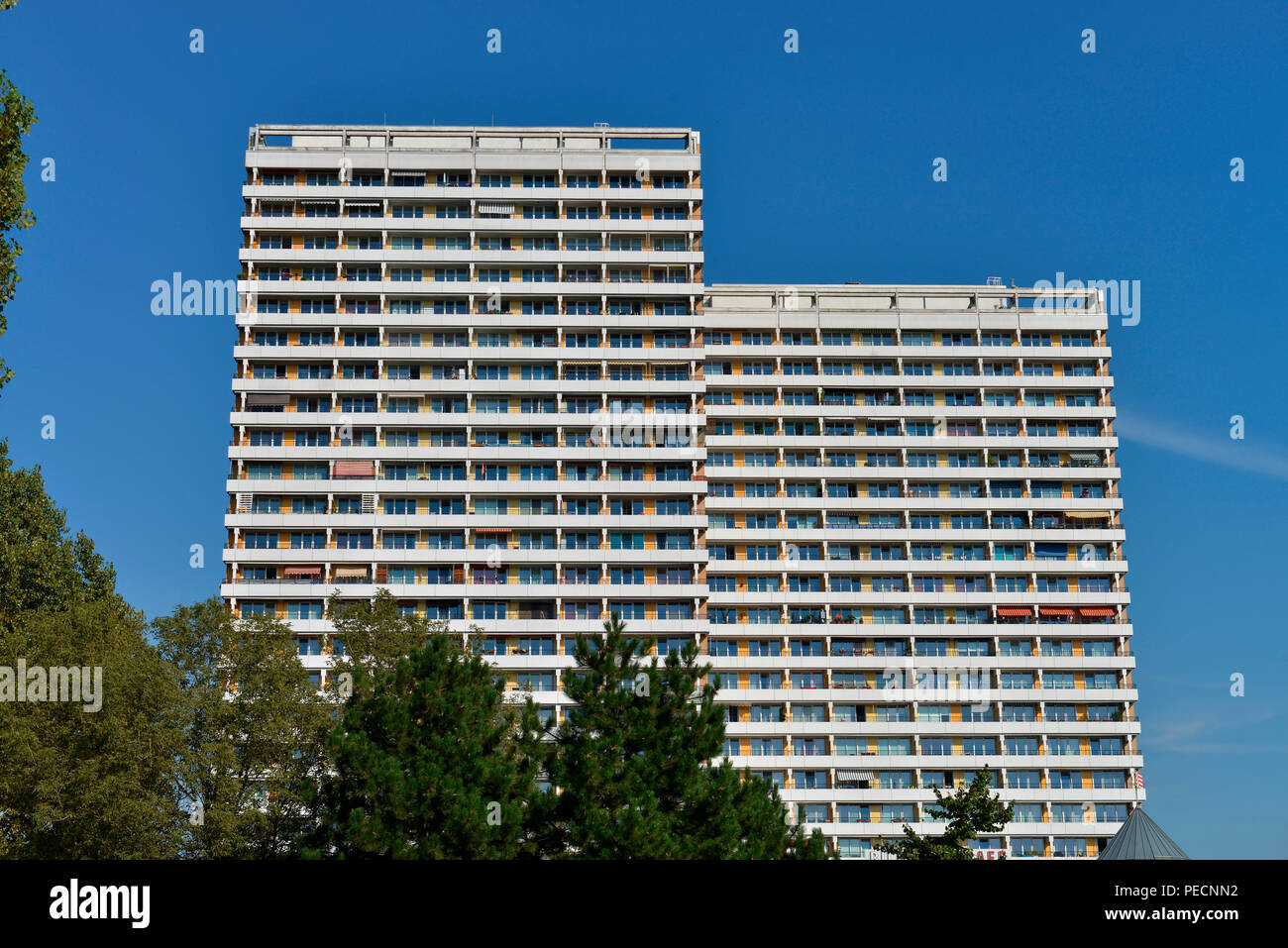 Hochhaeuser, Helene-Weigel-Platz, Marzahn, Berlin, Deutschland Stockfoto