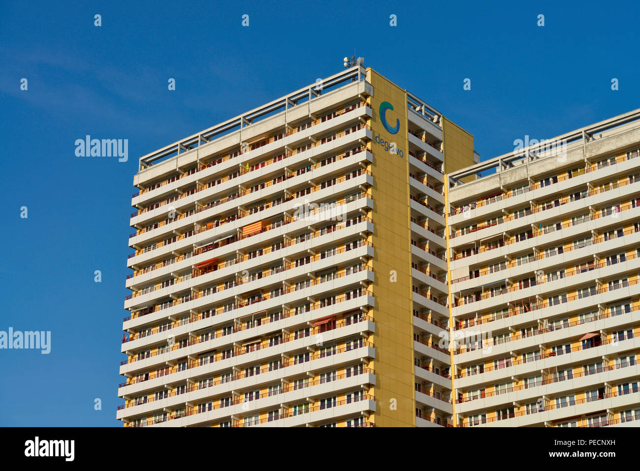 Hochhaeuser, Helene-Weigel-Platz, Marzahn, Berlin, Deutschland Stockfoto