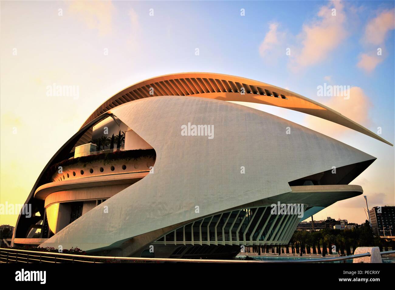 Valencia Kunst und Science Center des Architekten Santiago Calatrava ist ein Meisterwerk der Kunst und moderne Architektur, die beliebteste Touristenattraktion Stockfoto