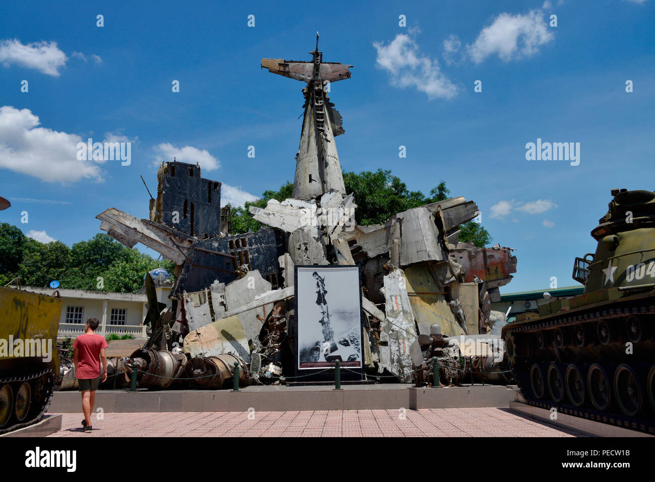 Flugzeuge, Museum fuer Militaergeschichte, Dien Bien Phu, Hanoi, Vietnam Stockfoto
