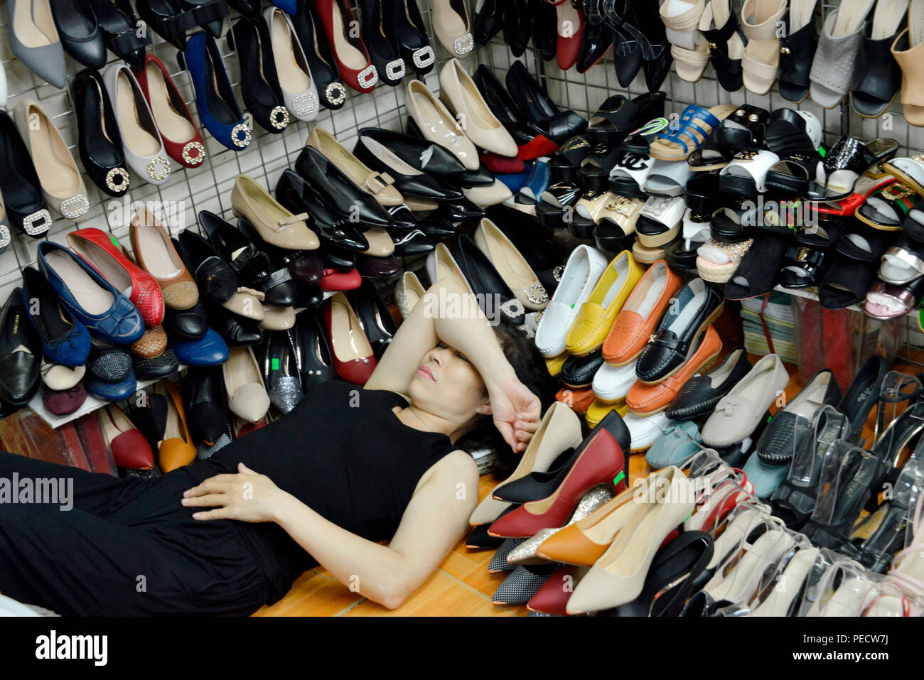 Dong Xuan Markt, Hanoi, Vietnam Stockfoto