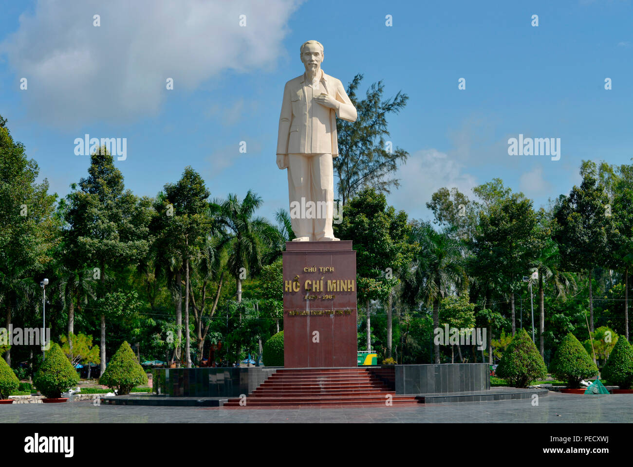 Statue, Ho Chi Minh, Sa Dez, Mekongdelta, Vietnam Stockfoto