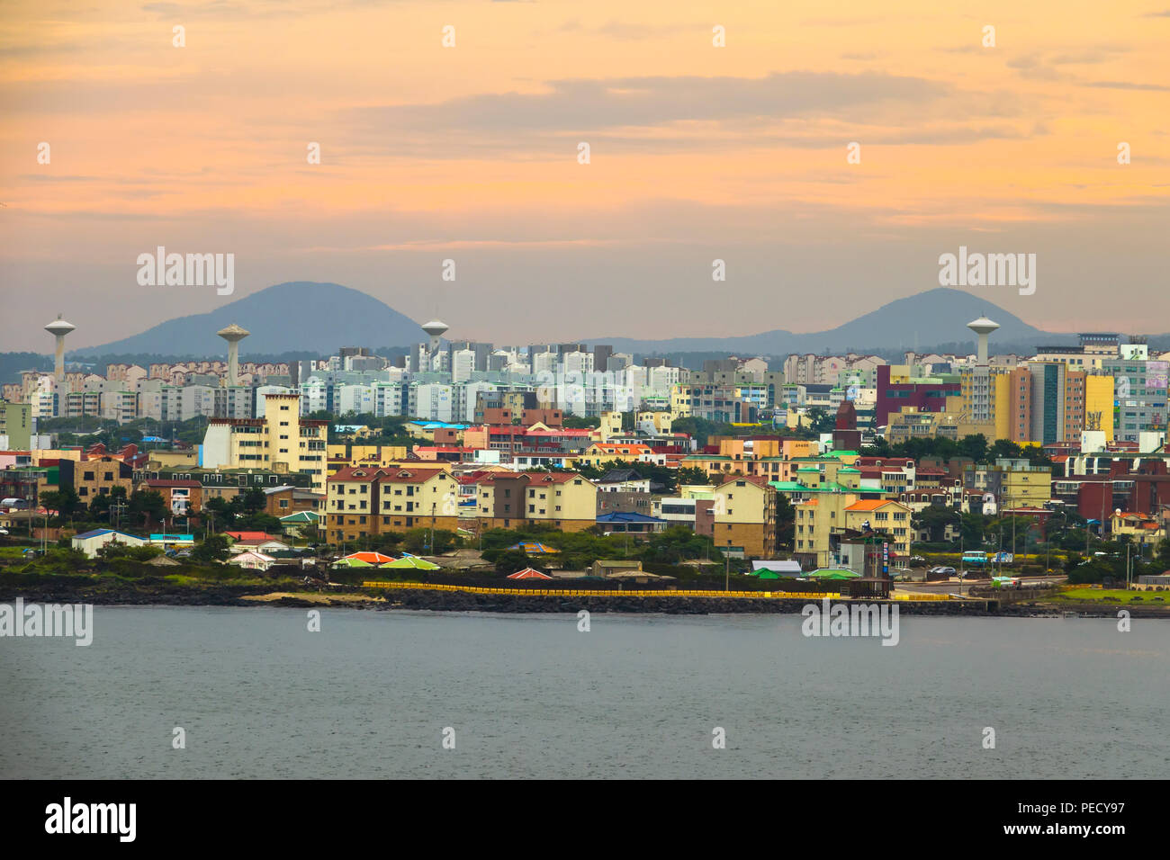 Panorama der Insel Jeju Südkorea Strait Asien Stockfoto