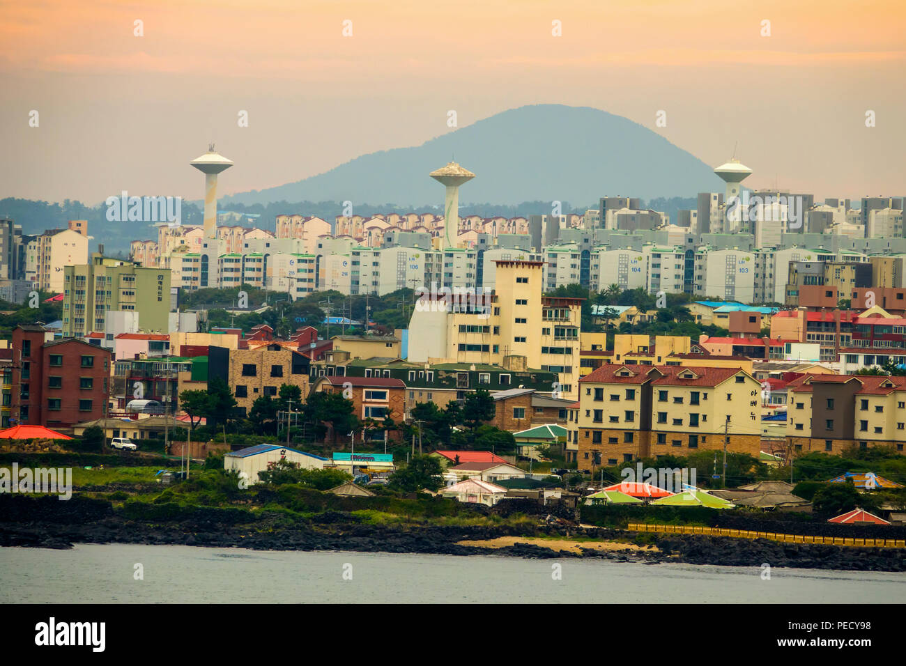 Panorama der Insel Jeju Südkorea Strait Asien Stockfoto