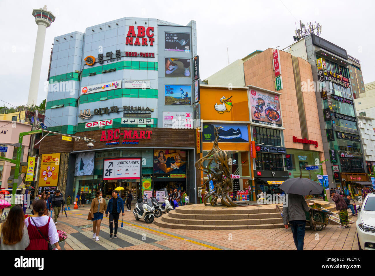 Einkaufsviertel Pusan Busan, Südkorea Asien Stockfoto