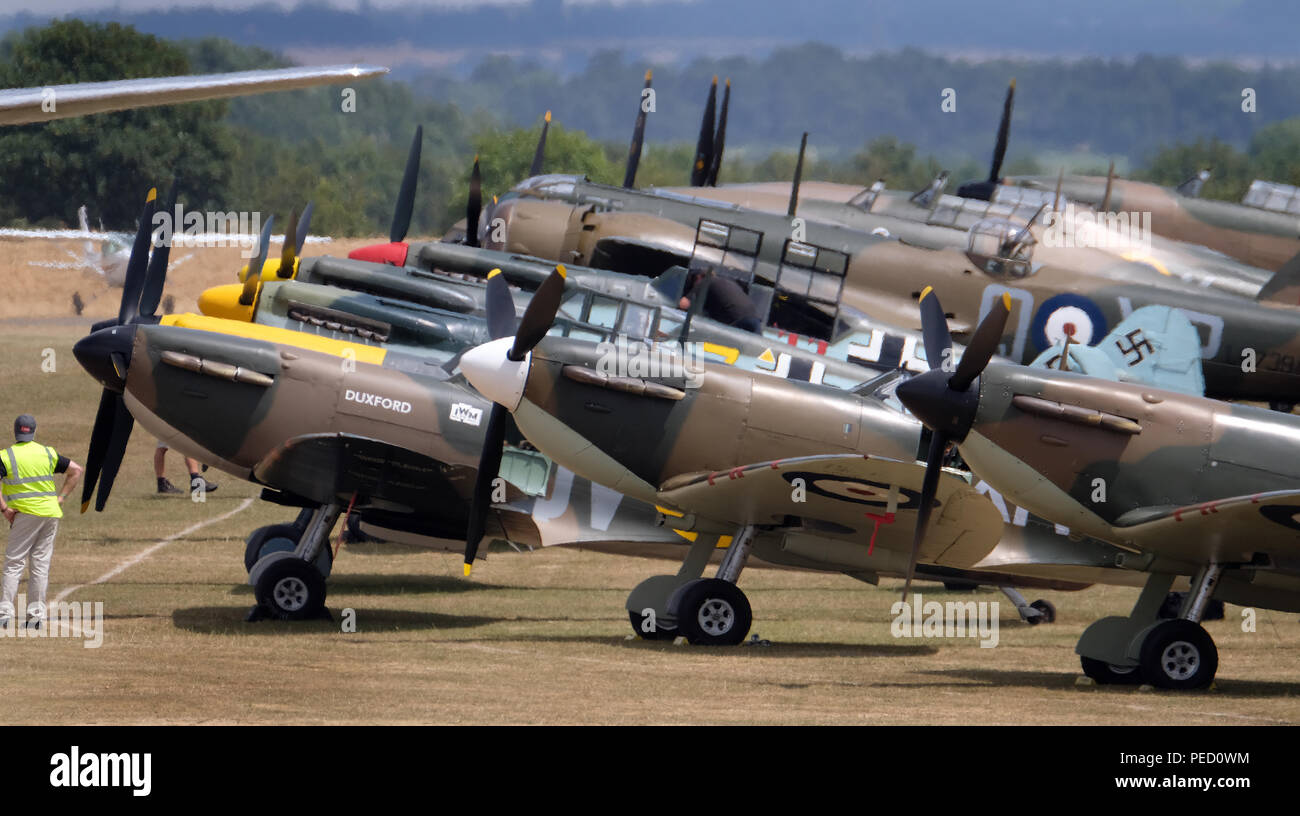 Die Supermarine Spitfire ist eine britische einsitzige Jagdflugzeug der Royal Air Force und der anderen alliierten Länder vor, während und nach dem Wor Stockfoto