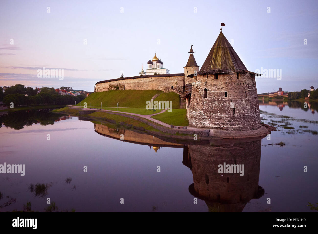 Kreml in Moskau, Russland. Alte Festung. Am frühen Morgen. Stockfoto