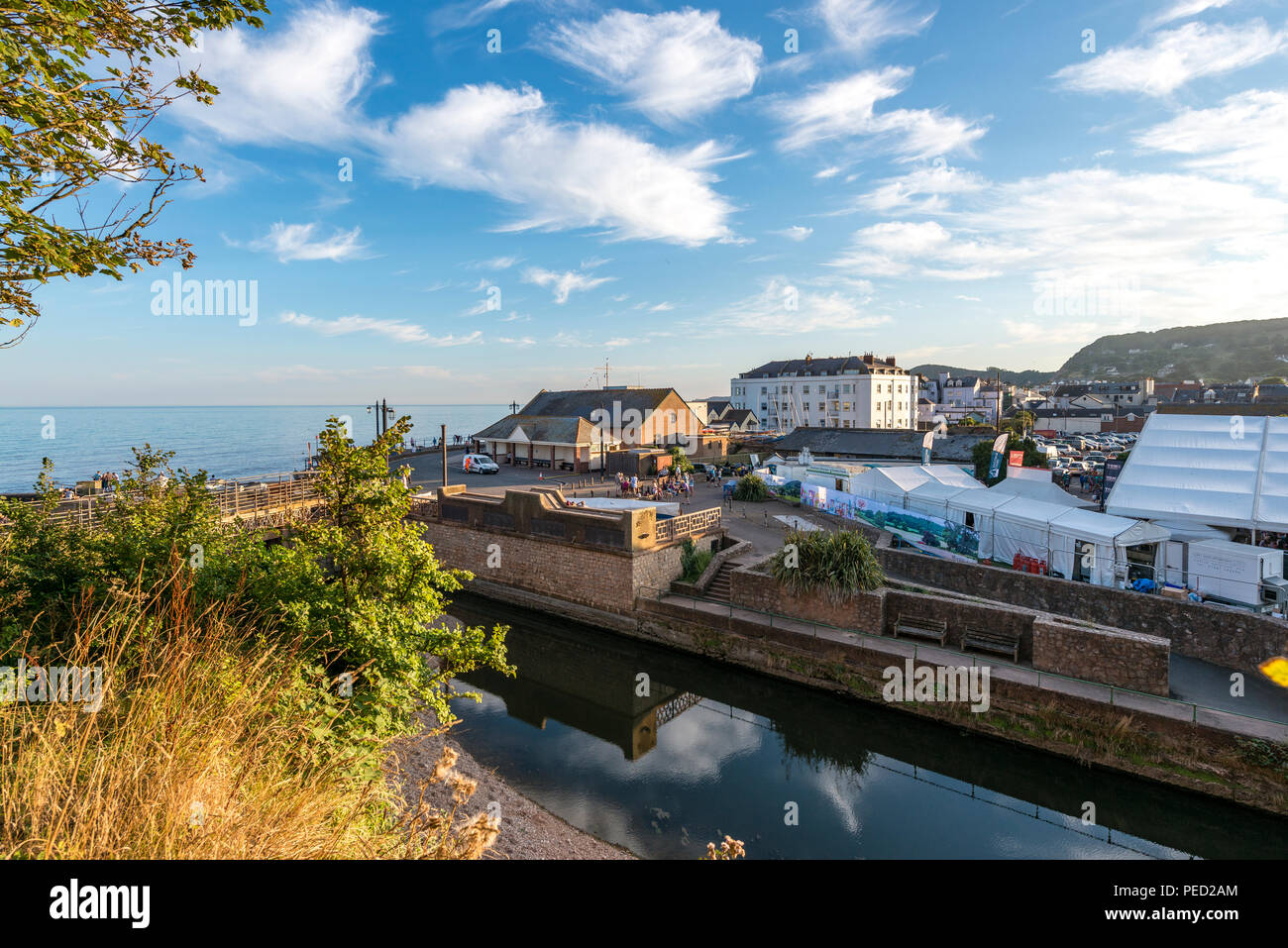 Fluss Sid, Plymouth, Devon, Großbritannien Stockfoto