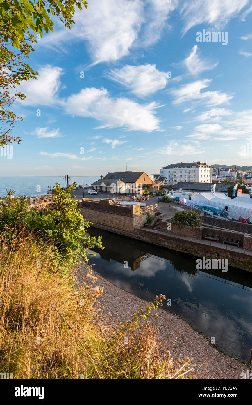 Fluss Sid, Plymouth, Devon, Großbritannien Stockfoto