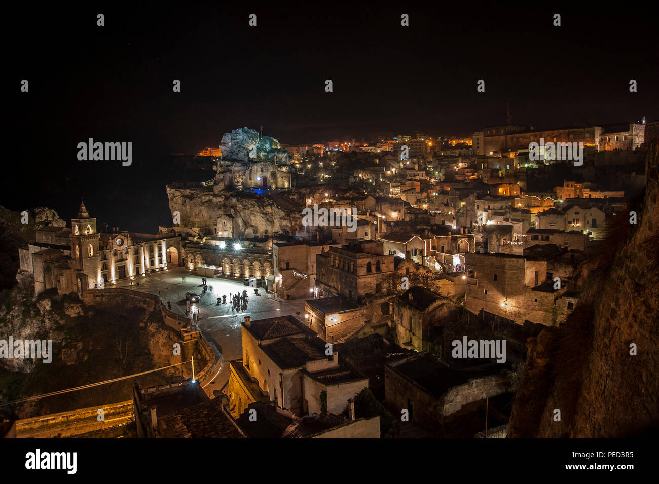 Matera wurde angeblich von den Römern im 3. Jahrhundert v. Chr. gegründet, Matera ist international bekannt für seine antiken Stadt gewonnen, der Assi di Matera". Stockfoto